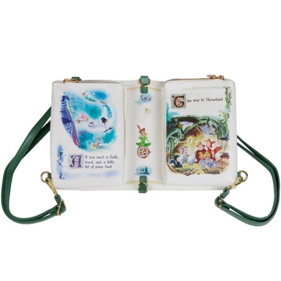 Loungefly Disney Peter Pan Book Satchel Crossbody BNWT - Picture 14 of 16